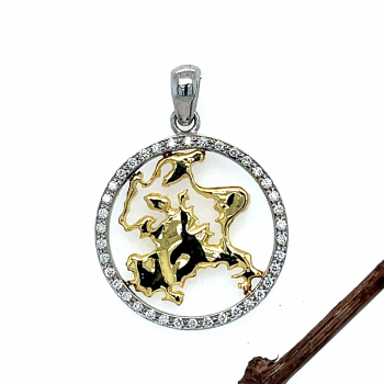 Rügenanhänger klein mit Steinkranz