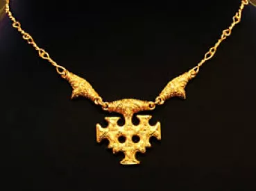 Hiddenseer Collier mit Kreuz und Sonderteilen