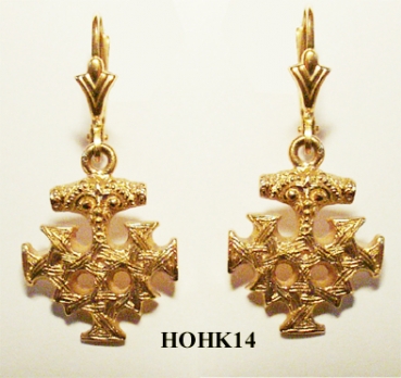 earring cross of hiddensee 14mm