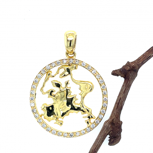 Rügenanhänger klein mit Steinkranz